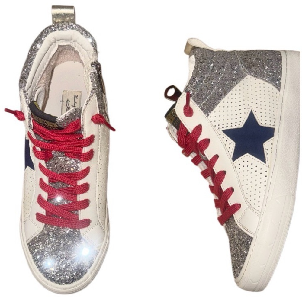 Wrn2X VINTAGE HAVANA Lester sneakers glitter tennis shoes women’s size 7.5 - Picture 4 of 17